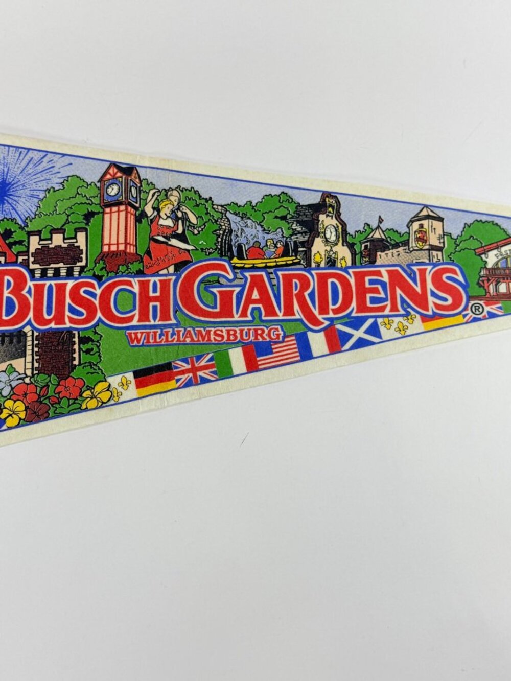 Busch Gardens Pennant Poster Fabric Souvenir Williamsburg Anheuser Busch Good - Picture 4 of 7